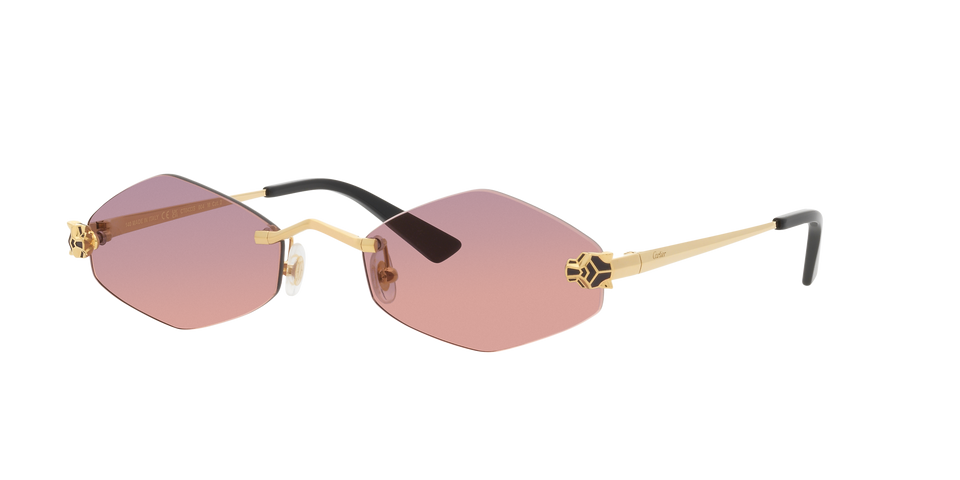 Cartier CT0433S 4 55 Women's Rimless Sunglasses