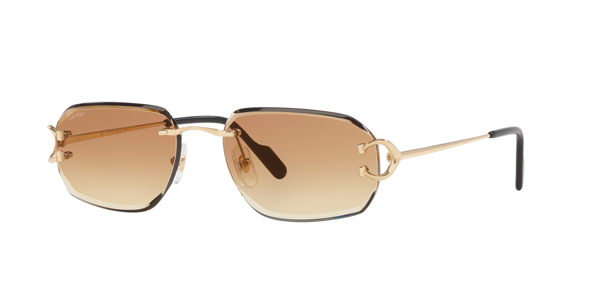 Cartier CT0468S 4 58 Men's Rimless Sunglasses image - 1