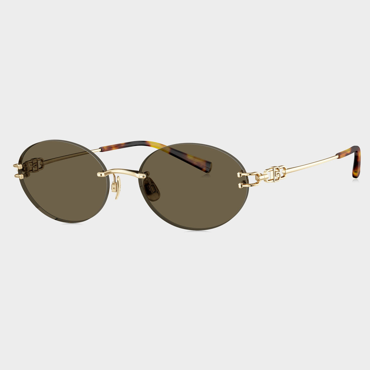 Bolon BX7008 A62 Women's Gold Rimless Titanium Sunglasses 56mm - Image 1