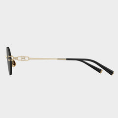 Bolon BX7008 C60 Women's Gold Rimless Metal Sunglasses 56mm - Image 3