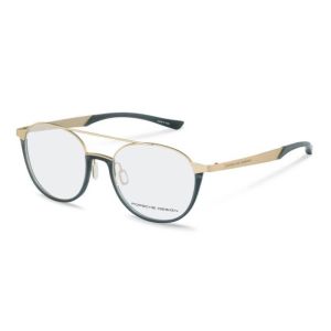 Porsche Design P8389 B 52 Gold and Dark Gray Unisex Eyeglasses Frame