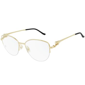 Cartier CT0280O Gold Semi Rim Eyewear