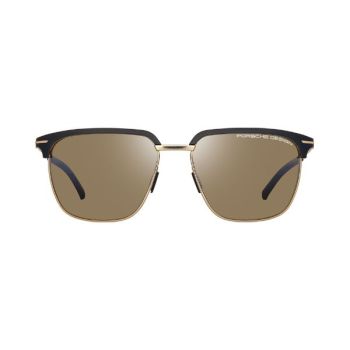 Porsche Design Rectangular Gold/Black Sunglasses